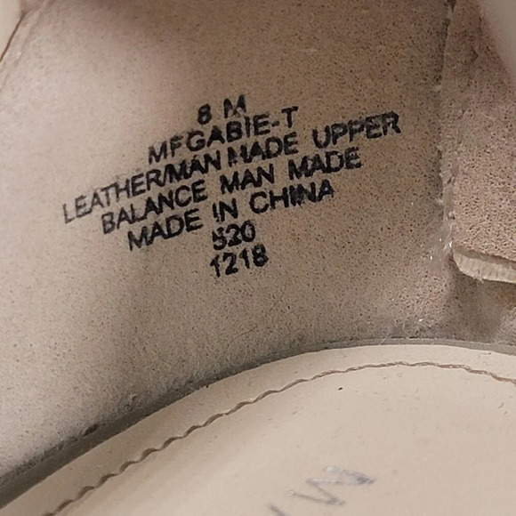 MARC FISHER Women's 8 Tan Stacked Chunky Heel Open‎ Toe Ankle Strap Booties Boho - Picture 7 of 12